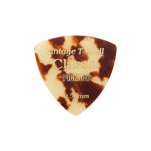 GP-54/05 Celluloid Vintage Classic T-Shell Медиаторы 50шт, толщина 0.50мм, Pickboy