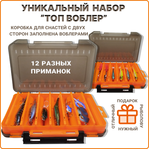 фото Рыболовный набор для спиннинга, подарок рыбаку, набор воблеров, 12 шт, (c) truscend