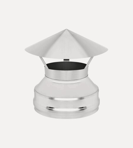 Изображение товара Оголовок нерж. ВЕЗУВИЙ (AISI 430/0,5мм) диаметр дымохода: 120х180 мм