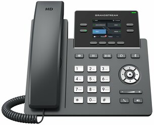 IP-телефон Grandstream GRP2612P, 2 SIP аккаунта, цветной - 2,4 дюйма дисплей, разрешение 132 x 64, конференция на 3 абонентов, поддержка EHS.