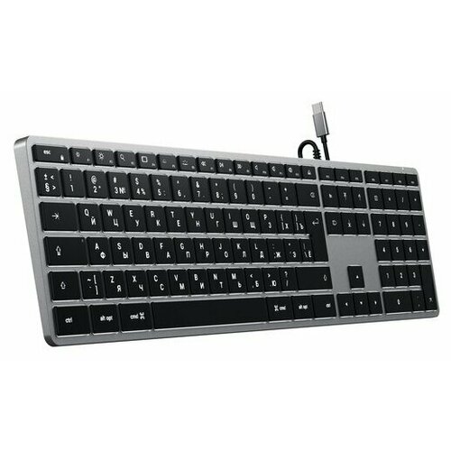 Клавиатура Satechi Slim W3 USB-C Wired Keyboard-RU раскладка русская цвет Серый космос 650000₽