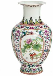 Китайская фарфоровая ваза для цветов, высота 25 см