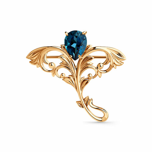 Брошь MAGIC STONES, красное золото, 585 проба, топаз