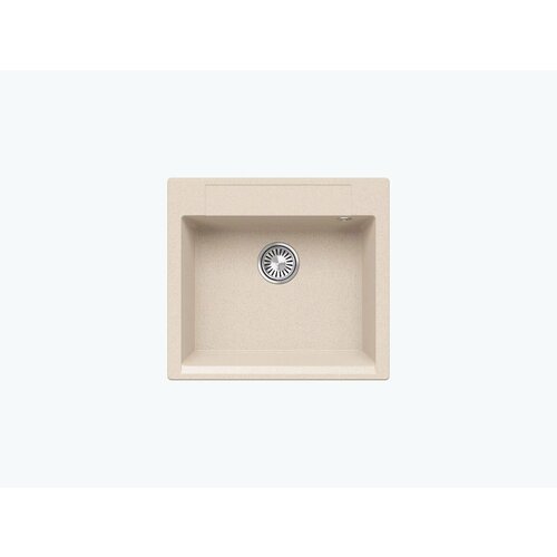 фото Кухонная каменная мойка 56x51 polygran argo-560 кремовый