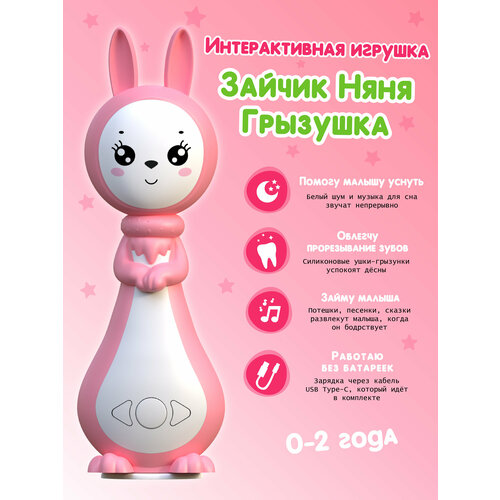 BertToys Интерактивная игрушка «Зайчик Няня Грызушка»