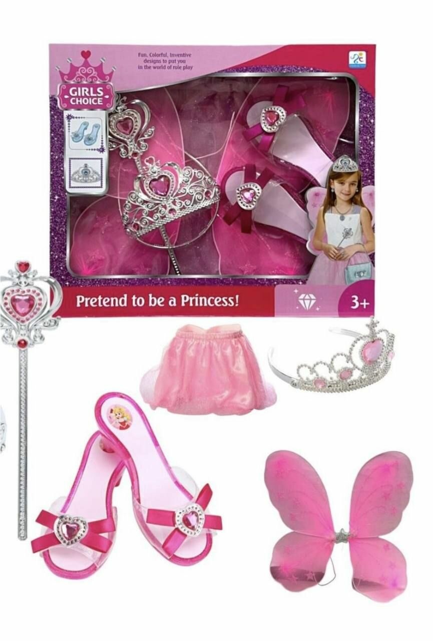 Набор для принцессы с туфлями, короной, юбкой и крыльями