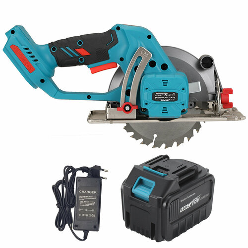 152 мм 6-дюймовая регулируемая беспроводная электрическая циркулярная пила Heimerdinger совместимая с аккумулятором Makita 18 В 1х9 Ач Li-Ion 9608₽