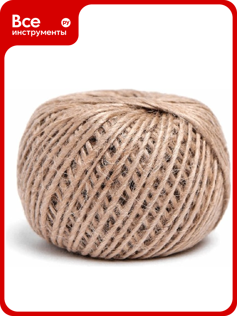 Шпагат для подвязки растений MasterProf джут 100 м диаметр нити 2 мм ДС.070762