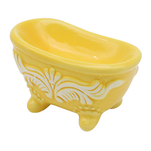 Подставка декоративная миниатюра 'Ванна', 7*4 см, полистоун, желтая, Astra&Craft — фото 1