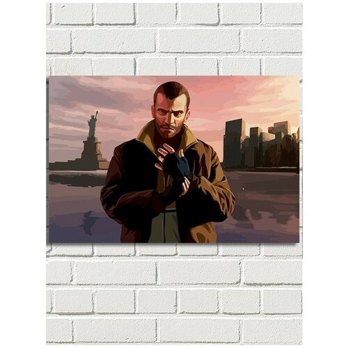 Картина по номерам игра GTA IV (Нико Беллик) - 8592 Г 60x40