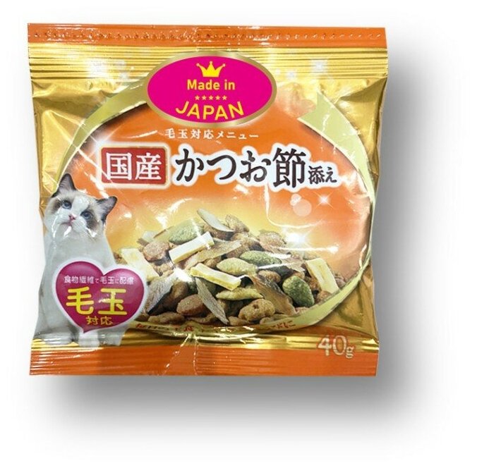 Рыбные чипсы для выведения шерсти Japan Premium Pet. (40 г х 4) - фотография № 5