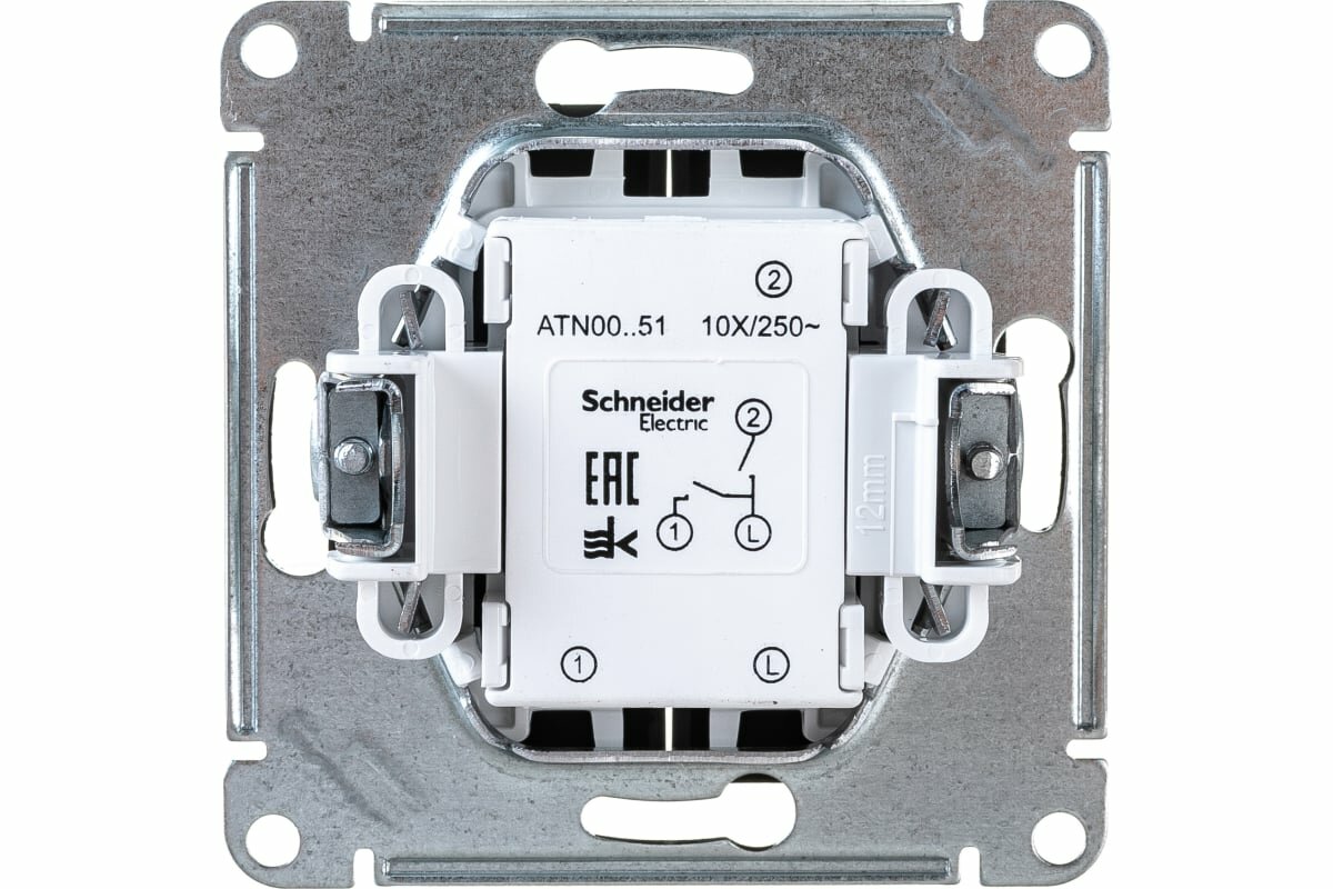 SE AtlasDesign Карбон Выключатель 2-клавишный сх.5, 10АХ, механизм - фотография № 4