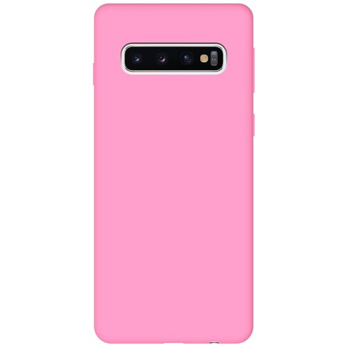 Матовый чехол на Samsung Galaxy S10 / Самсунг С10 Soft Touch розовый