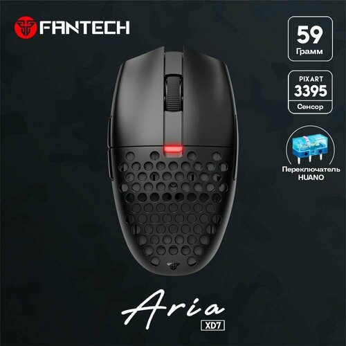 Игровая мышь Fantech ARIA XD7 (PixArt 3395, 1000 Гц, Kailh GM8.0) 2pcs original huano blue dot blue shell 0 74n mouse micro switch gold alloy contacts 50 millions lifetime