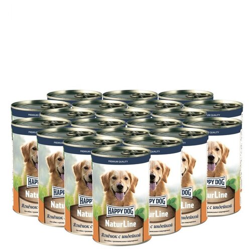  корм для собак Happy Dog NaturLine, при чувствительном пищеварении, ягненок, индейка 1 уп. х 1 шт. х 410 г