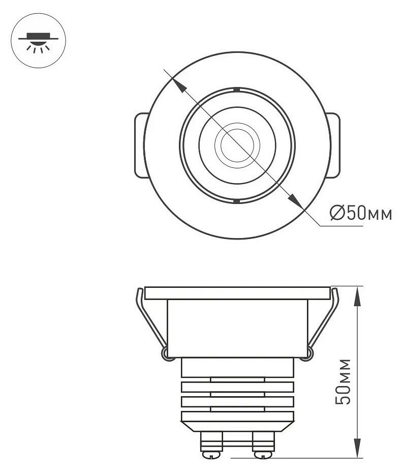 Arlight Светодиодный светильник LTM-R50WH 5W Warm White 25deg (Arlight, IP40 Металл) 020756 - фотография № 11