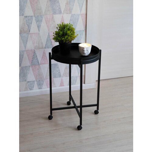 Напольная подставка для цветов в стиле лофт на колесиках