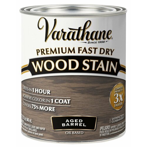 Морилка - Масло Для Дерева Varathane Premium Fast Dry Wood Stain Старинная Бочка 0,946л