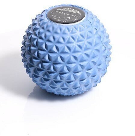 Мячик массажный для йоги, пилатеса и МФР, голубой, валик для спины, мяч для МФР, ролик массажный - фотография № 13