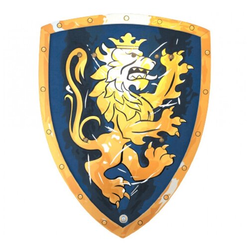 фото Синий щит рыцаря "золотой лев" (14012) liontouch