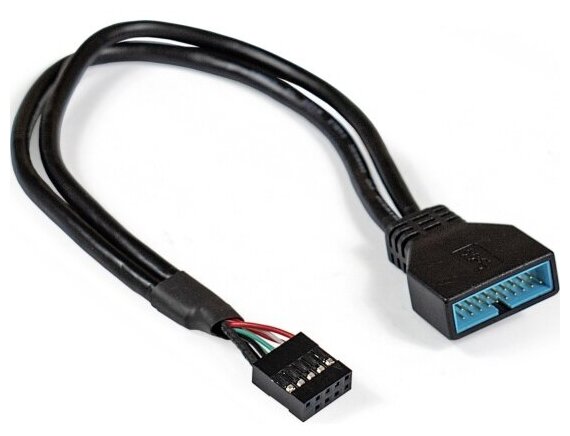 Кабель-переходник USB 2.0-USB 3.0 Exegate EX-CC-U3U2-0.3 (9pin(F)/19pin(M), 0,3м)