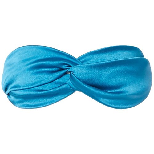 Повязка на голову из натурального шелка оттенка морской волны Размер onesize морская волна