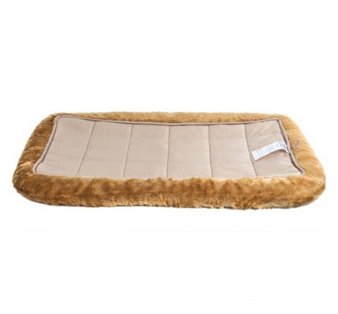 Лежак для собак и кошек Midwest QuietTime Faux Fur Deluxe Bolster 91х58х8 см cinnamon 92 см 60 см 8 см коричневый - фотография № 11