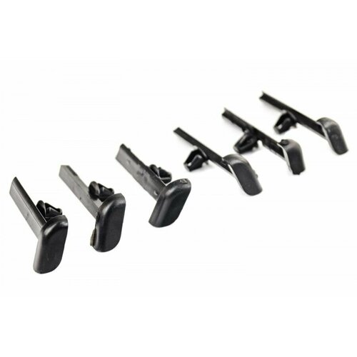 Комплект заглушек бархотки (молдинга стекла) для Лада Гранта, Гранта FL, Калина, Калина 2, Датсун (6 шт.)