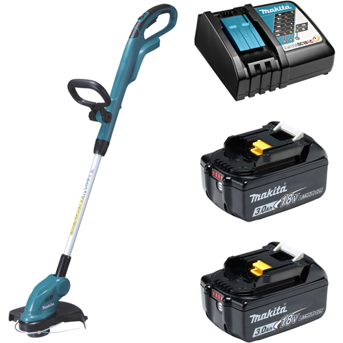 Аккумуляторный триммер Makita DUR181RFE (18V, Li-Ion) (2х3Ач, з/у) аккумуляторный триммер makita dur181rme 18v li ion 2х4ач з у