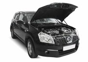 Для Nissan Qashqai (Ниссан Кашкай) J10 Газовые упоры (амортизаторы) капота АвтоУпор (UNIQAS012)