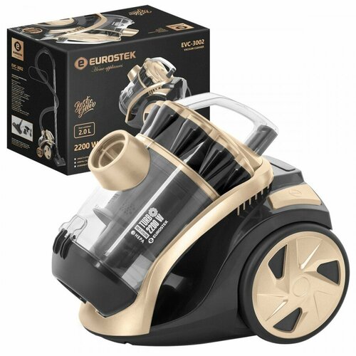 Пылесос Eurostek EVC-3002 2200400Вт мультициклон хепа-фильтр 2л телескоп ручка шнур 5м 514100₽