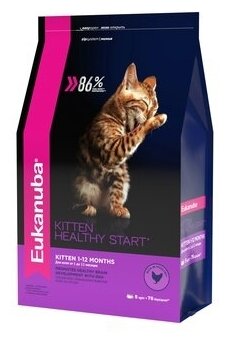 Eukanuba Для котят, беременных и кормящих кошек с курицей (Kitten Healthy Start) 10144214 | Kitten Healthy Start, 0,4 кг (2 шт)