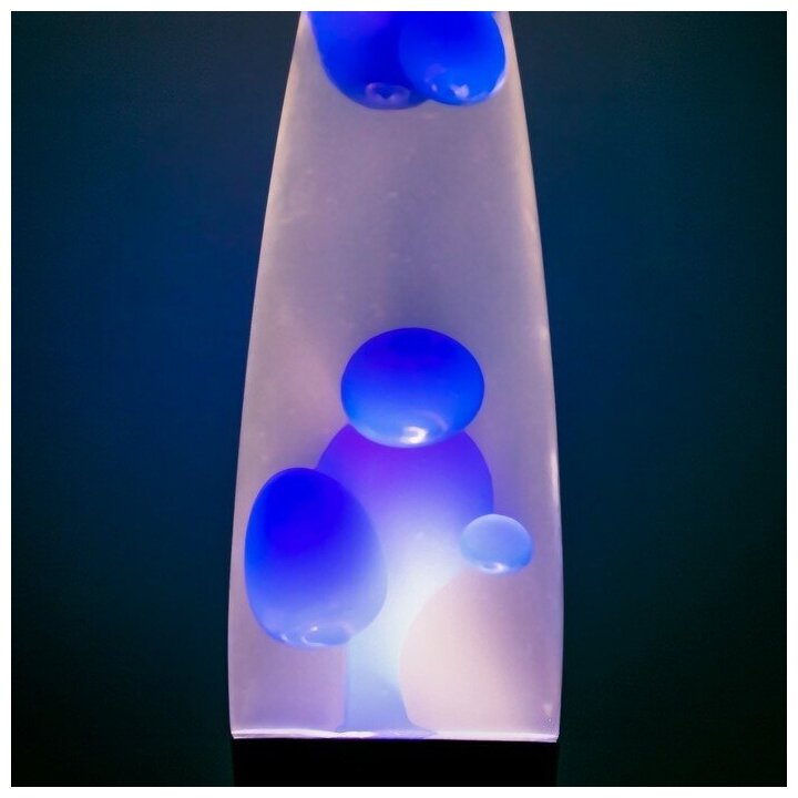 Подарки Лава лампа с синим воском (41 см) - фотография № 5