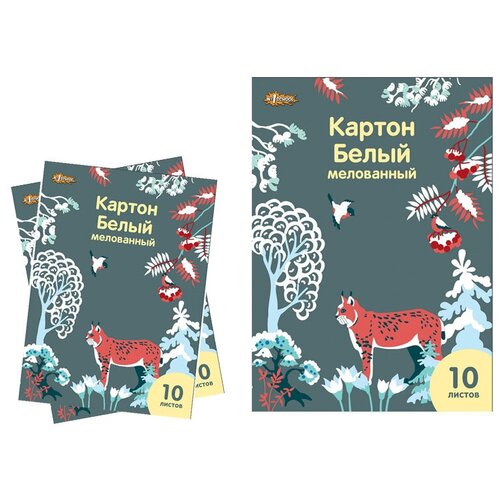 Картон белый №1School, 10л , А4, Живая природа, мелов 3 уп картон белый 1school 10л а4 живая природа немелованный 747194