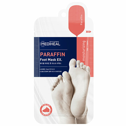 Маска-носочки для ног `MEDIHEAL` PARAFFIN FOOT MASK 9 мл х 2 шт