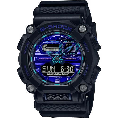 Наручные часы CASIO G-Shock GA-900VB-1A, черный, синий