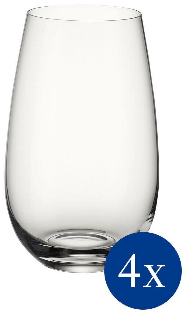 Набор стаканов из 4-х предметов Entree Villeroy & Boch, Стакан для воды 620 мл, Хрустальное стекло