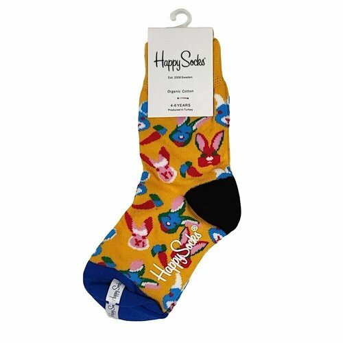 Носки Happy Socks, размер 28/31, оранжевый, зеленый