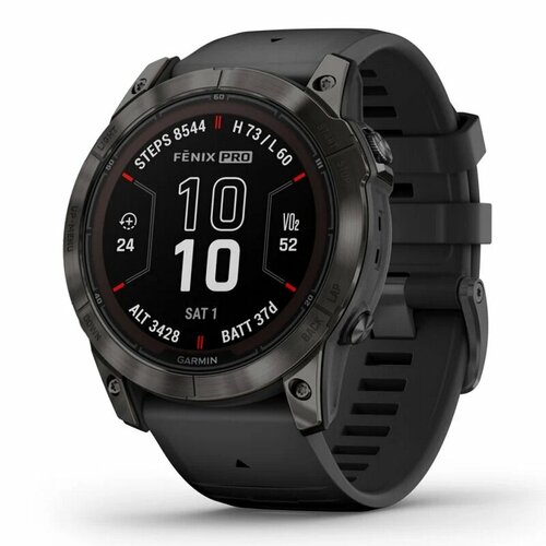 Умные часы Garmin fenix 7X Pro – Sapphire Solar Edition Carbon Grey DLC Titanium with Black Band (010-02778-11) умные часы garmin fenix 7x sapphire solar темно серый