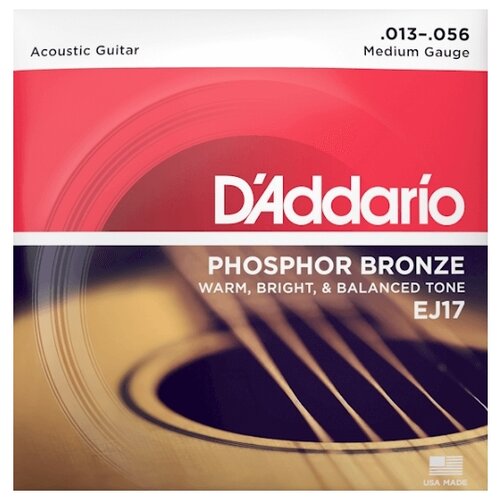 Набор струн D'Addario EJ17, 1 уп. d addario ej15 3d струны для акустической гитары