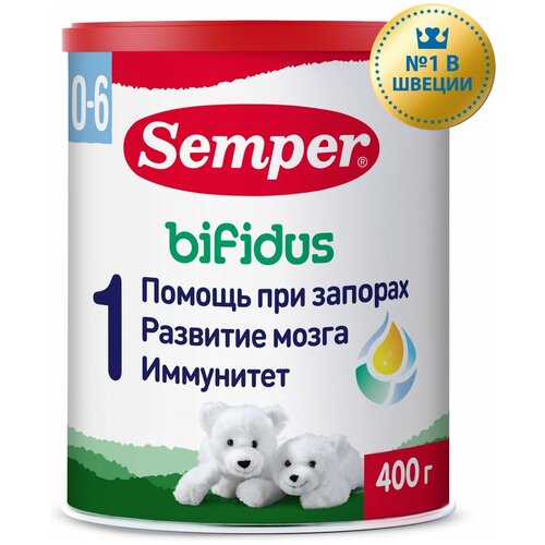 Смесь Semper Bifidus 1, c рождения, 400 г