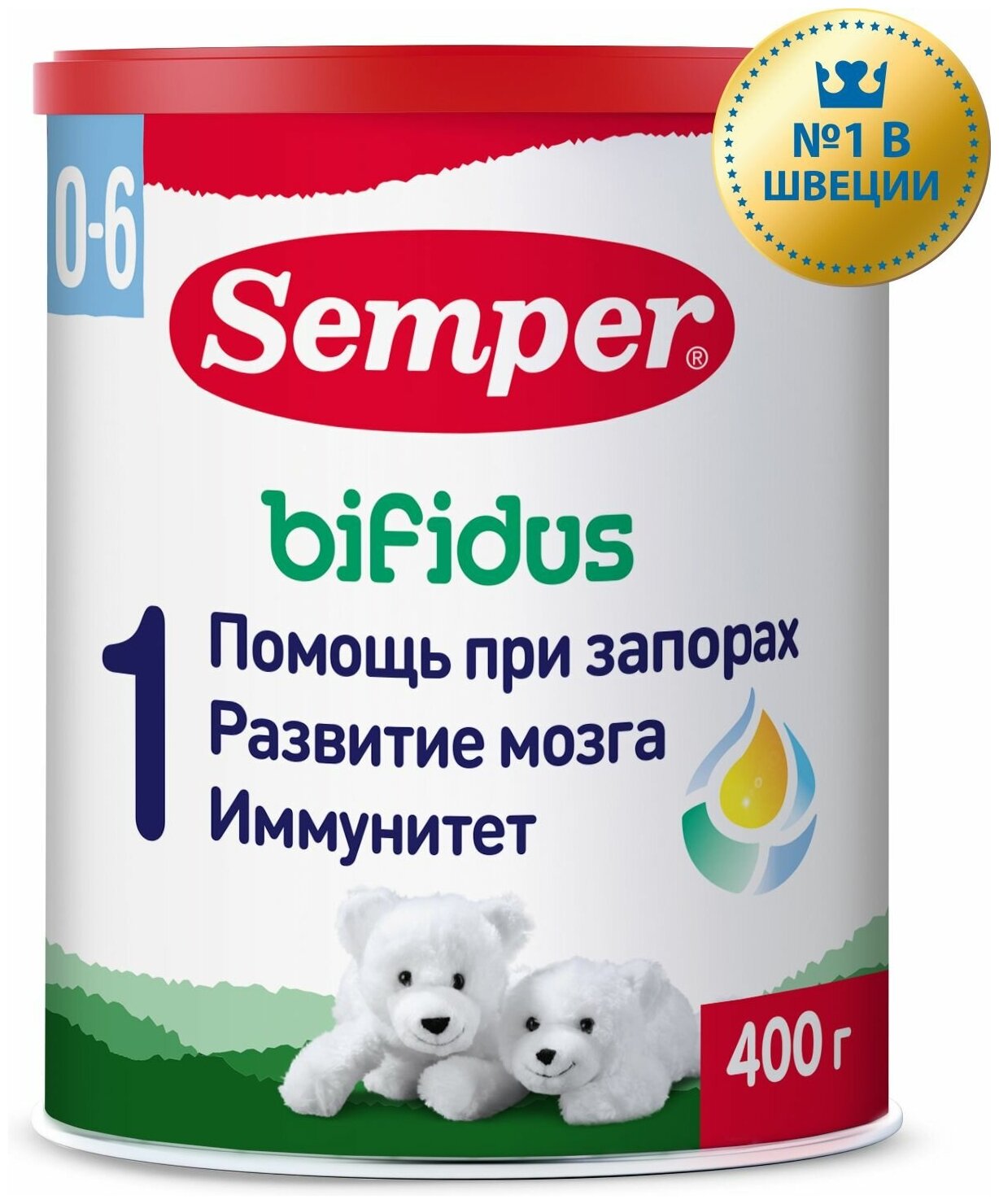 Semper Молочная смесь Bifidus Nutradefense 1 0-6 мес. 400 г