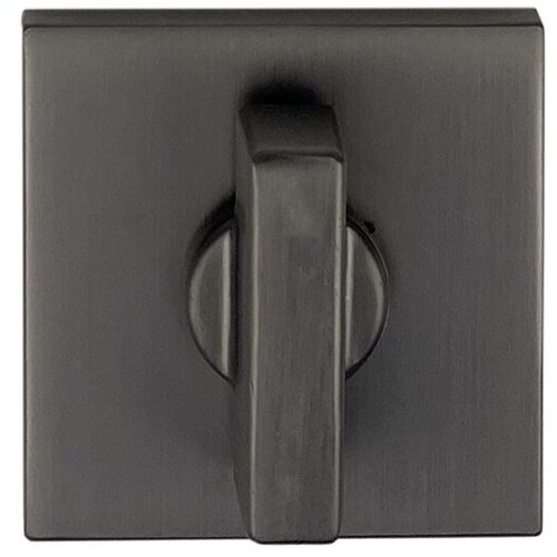 Завертка сантехническая / межкомнатная накладная, квадратная к ручкам PUERTO, серия SLIM, матовый черный никель
