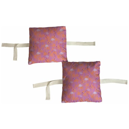 фото Набор бортиков в детскую кроватку "фламинго в пальмах" 12 шт. marengo textile
