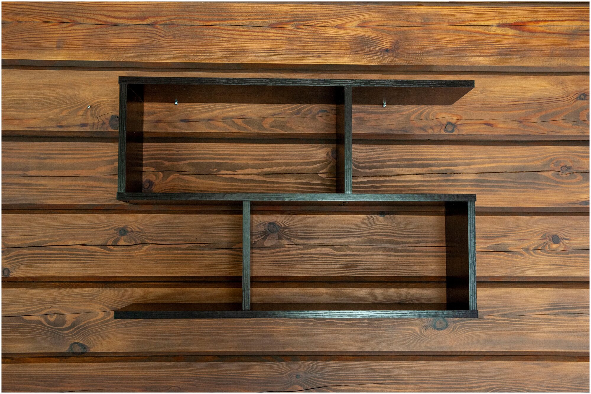Полка навесная интерьерная деревянная для книг Shelf 2 - фотография № 2