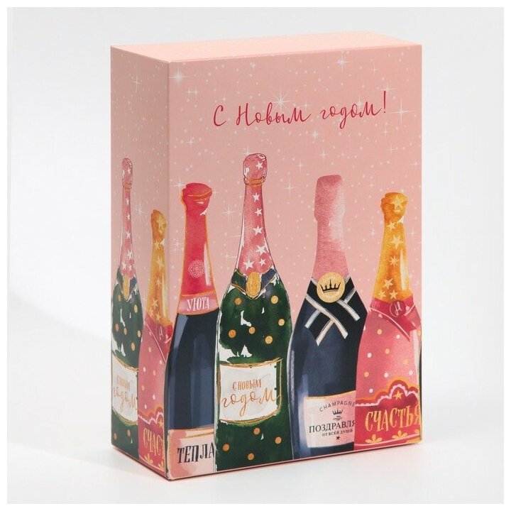 Коробка складная «Шампанское», 16 × 23 × 7.5 см