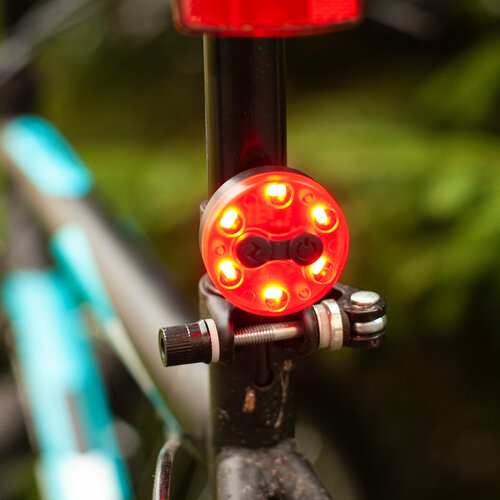 Фонарь задний для велосипеда аккумуляторный водонепроницаемый GLANZEN BFL-0200-03-back