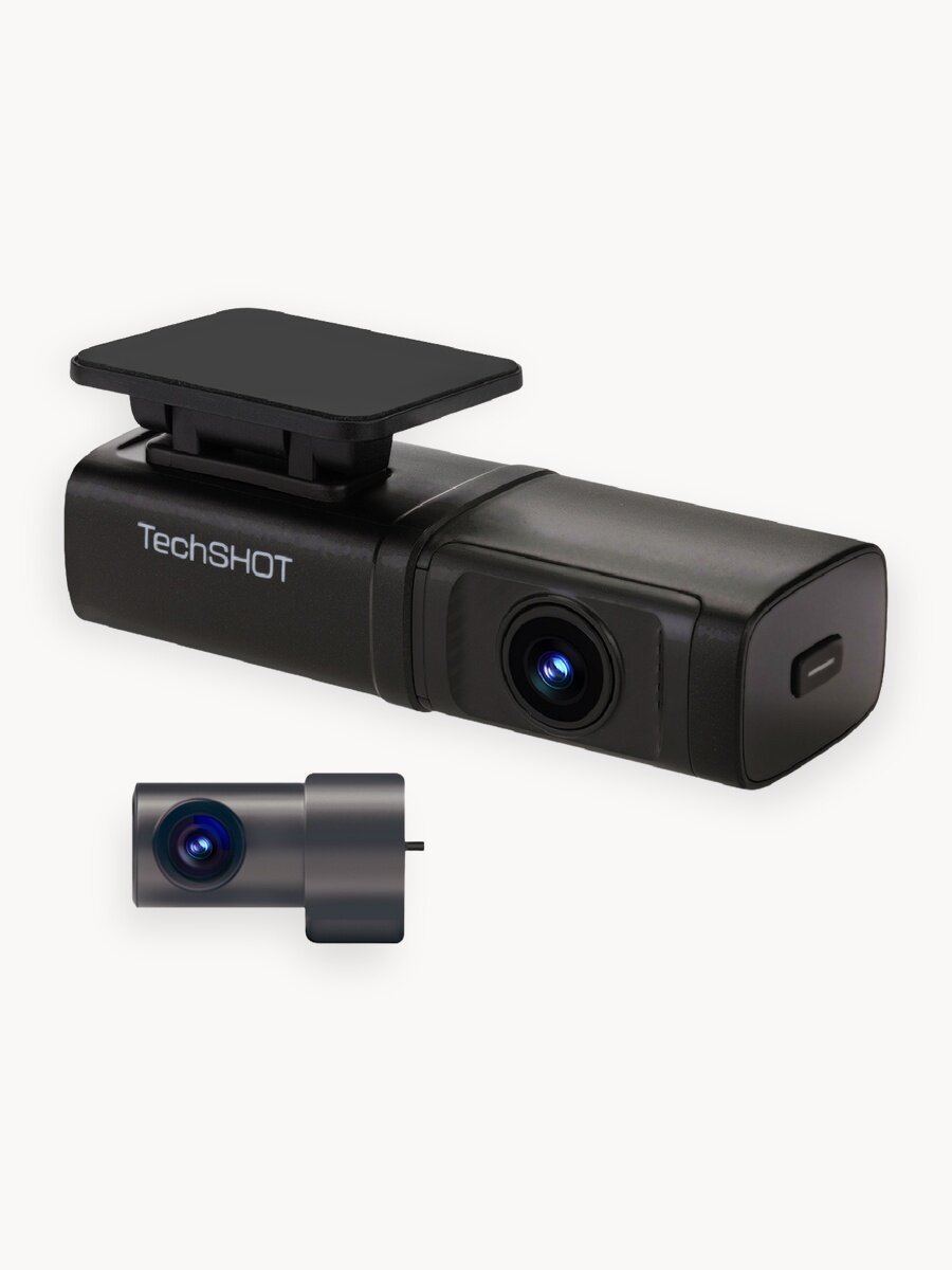 Видеорегистратор автомобильные с камерой заднего вида и WiFi, разрешение 4К, TechSHOT А208