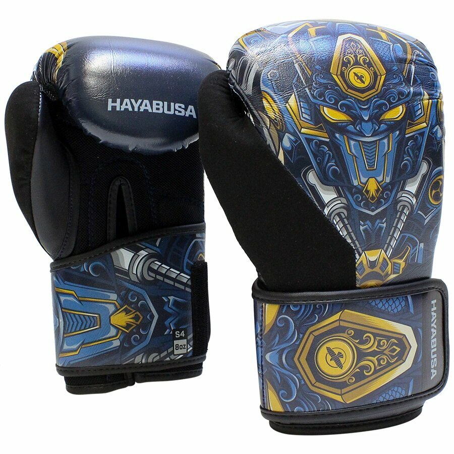 Детские боксерские перчатки Hayabusa S4 Blue Robot, 8 унций