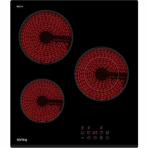 Электрическая варочная панель KORTING HK 42034 B HiLight нагрев двухконтурная конфорка индикация остаточного тепла 18990₽